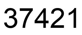Número 37421 imagen negro