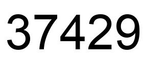 Número 37429 imagen negro