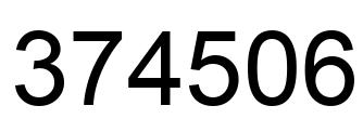 Number 374506 black image