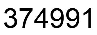 Number 374991 black image
