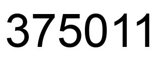 Number 375011 black image
