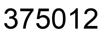 Number 375012 black image