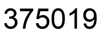 Number 375019 black image