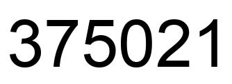Number 375021 black image