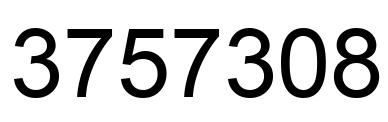 Number 3757308 black image