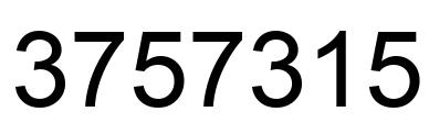Number 3757315 black image