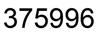 Number 375996 black image