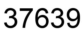 Number 37639 black image