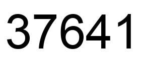 Number 37641 black image