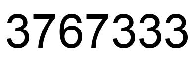 Número 3767333 imagen negro