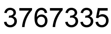 Número 3767335 imagen negro