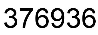 Number 376936 black image
