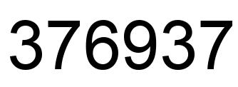 Number 376937 black image