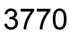 Number 3770 black image