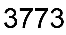 Número 3773 imagen negro