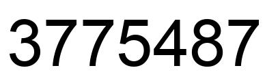 Number 3775487 black image