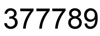 Número 377789 imagen negro