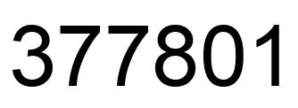 Número 377801 imagen negro