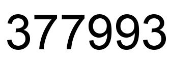 Número 377993 imagen negro