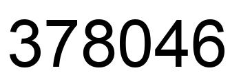Number 378046 black image