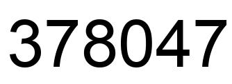 Number 378047 black image