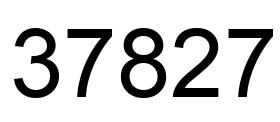 Number 37827 black image
