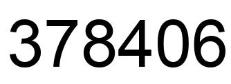 Number 378406 black image
