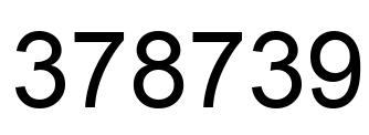 Número 378739 imagen negro