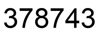 Número 378743 imagen negro