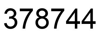 Número 378744 imagen negro