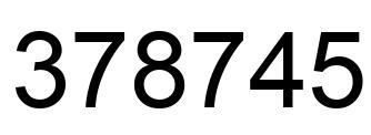 Number 378745 black image