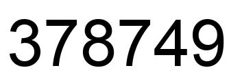 Número 378749 imagen negro