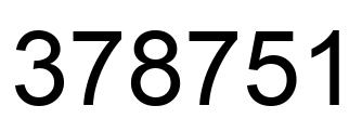 Número 378751 imagen negro