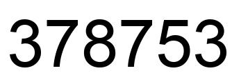 Número 378753 imagen negro