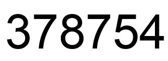 Número 378754 imagen negro