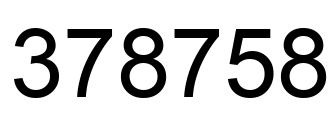Número 378758 imagen negro