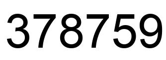 Número 378759 imagen negro