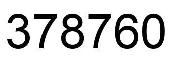 Número 378760 imagen negro