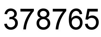 Número 378765 imagen negro