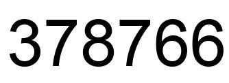 Número 378766 imagen negro