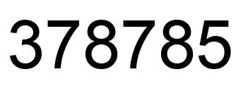 Number 378785 black image