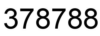 Number 378788 black image