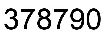 Number 378790 black image