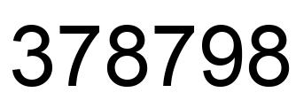 Number 378798 black image