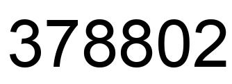 Number 378802 black image