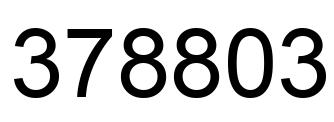 Number 378803 black image