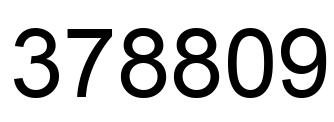 Number 378809 black image