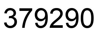 Number 379290 black image