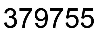 Número 379755 imagen negro