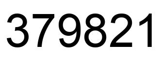 Number 379821 black image